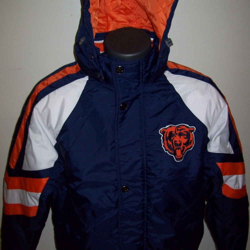 CHICAGO BEARS Starter PRO LINE Hooded Jacket 3X - Picture 3 of 8